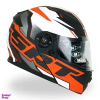 کلاه کاسکت راپیدو مدل 950 طرح Orange/SRT به همراه کاور