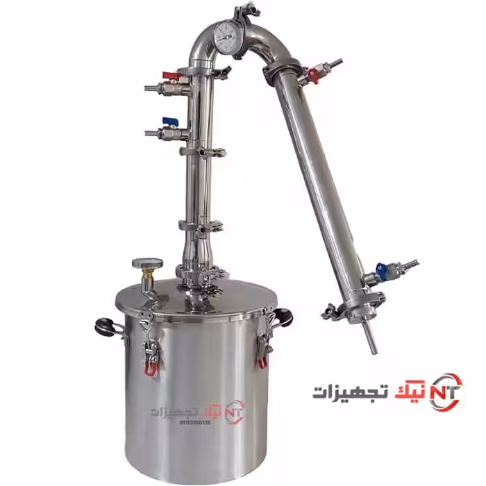 دستگاه عرق گیر B25 تقطیر استیل دفلگماتور و نیم برج - فروشگاه اینترنتی نیک تجهیزات