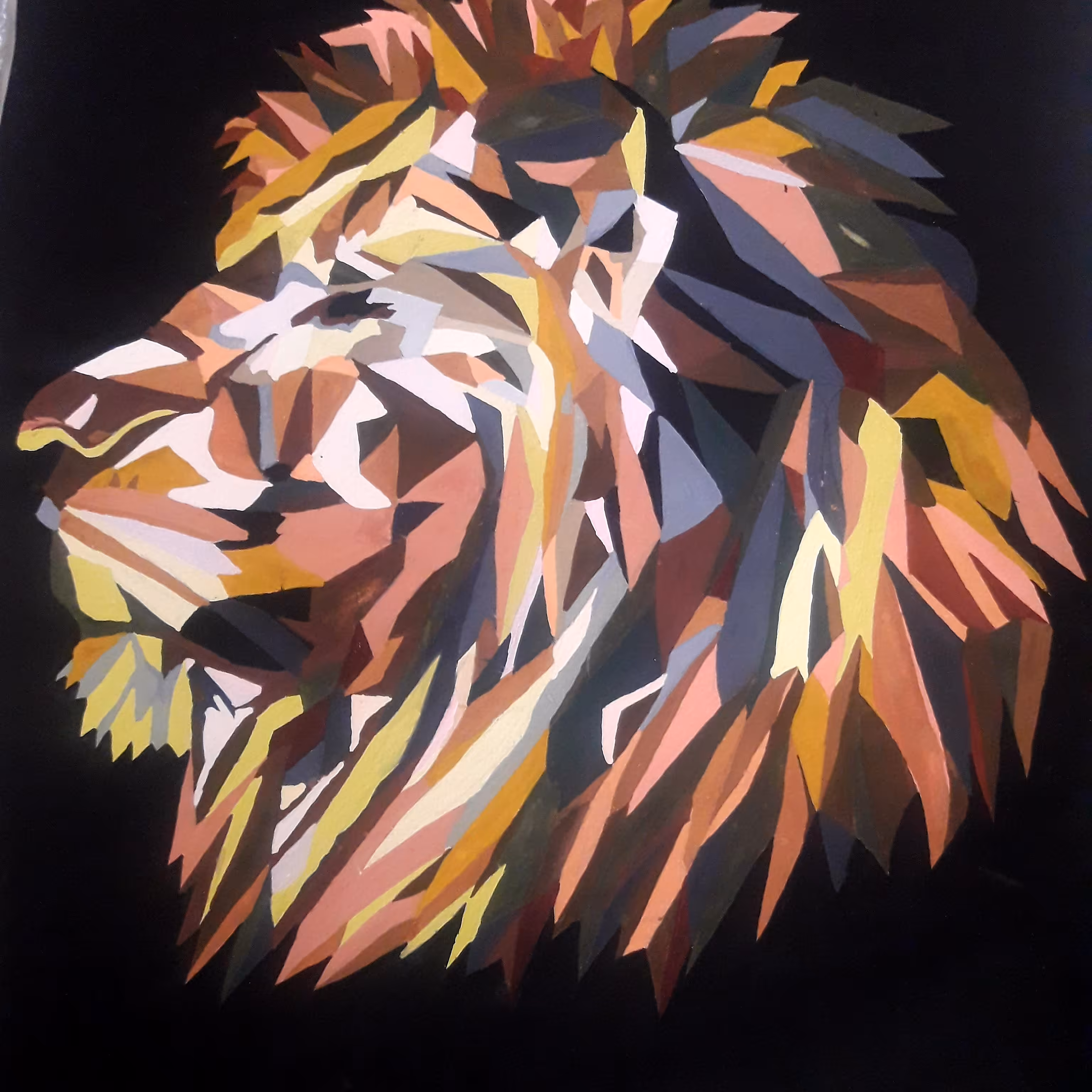 آنالیز حیوان این اثر روی مقوابا ابعاد50در70 با تکنیک گواش طراحی شده است