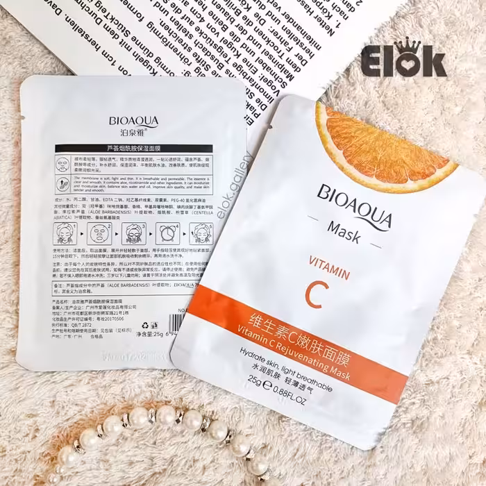 ماسک صورت ورقه ای ویتامین سی بیوآکوا