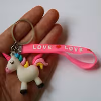 سرکلیدی سیلیکونی دستبد دار اسب تک شاخ یونیکورن