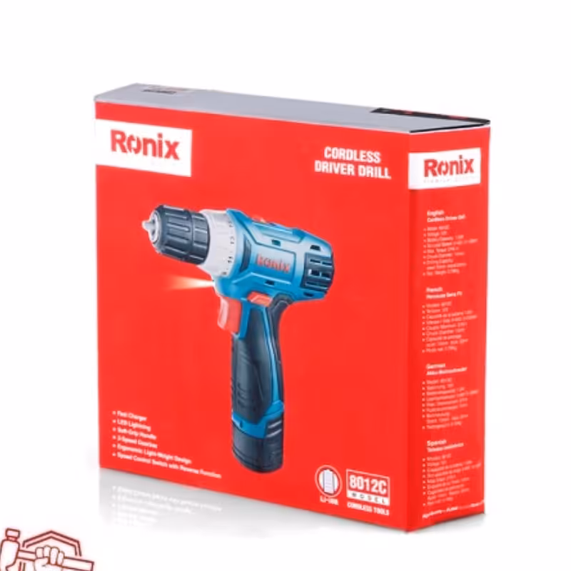 دریل شارژی 8012Cتک باطری 