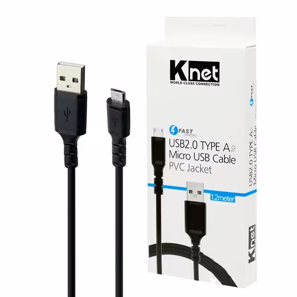 کابل تبدیل USB به microUSB  به طول 2 متر کِی نت مدل K-Net USB To Micro USB Cable K-CUM02020
