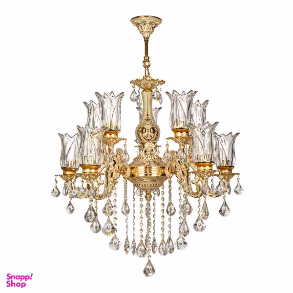 لوستر 10 شعله چشمه نور کد S3703/5GWT