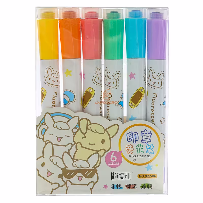 ماژیک علامت گذار استامپی 6 رنگی کد 922