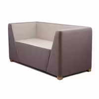 مبل مکعبی دو نفره دو دسته MCF کد OfAM103