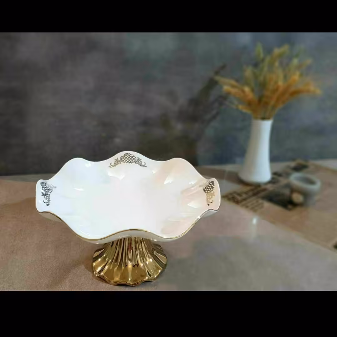 دیس بیضی آرتور با پایه چینی PVD