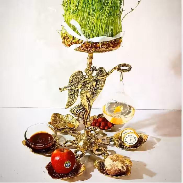 هفت سین برنزی برگ انگوری بانو         