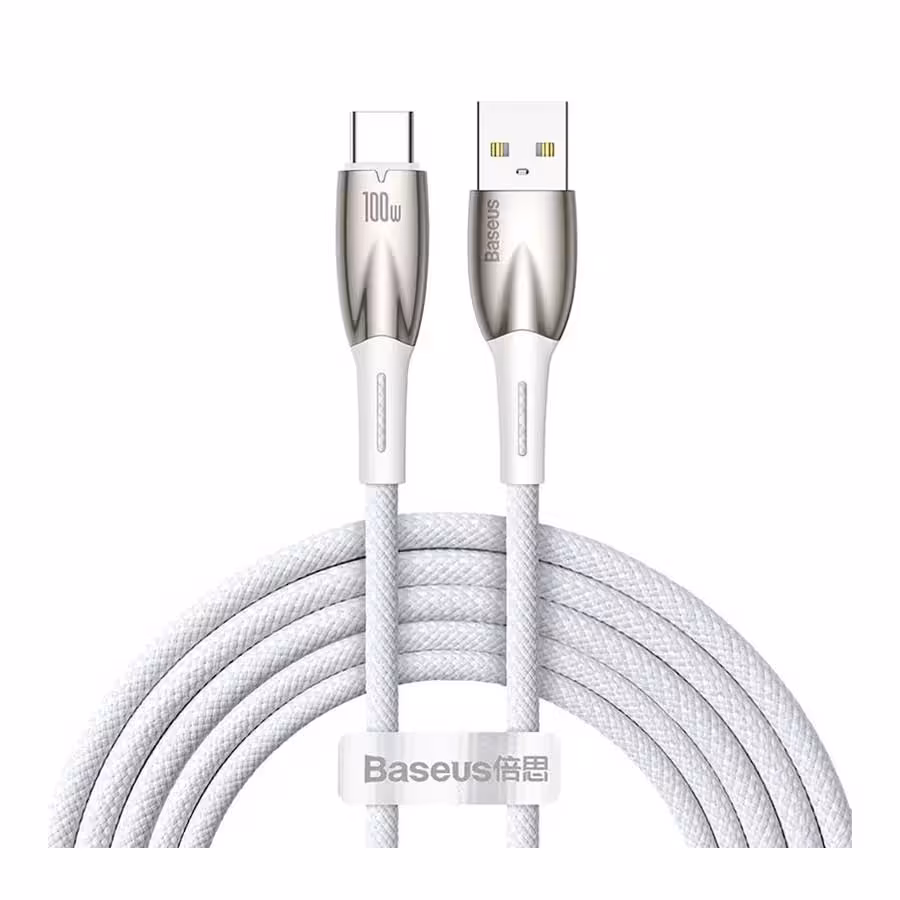 قیمت و خرید کابل تبدیل 2 متری USB به USB-C بیسوس مدل Glimmer CADH000602 | یاس ارتباط