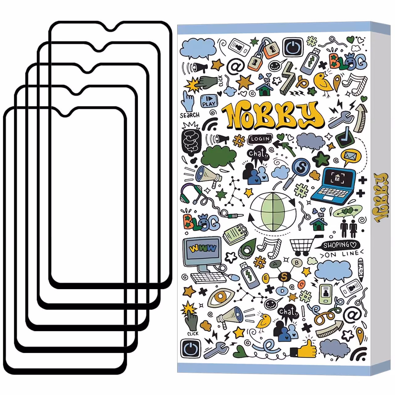 گلس تمام صفحه مناسب برای گوشی موبایل سامسونگ Galaxy A02S پک 5 عددی