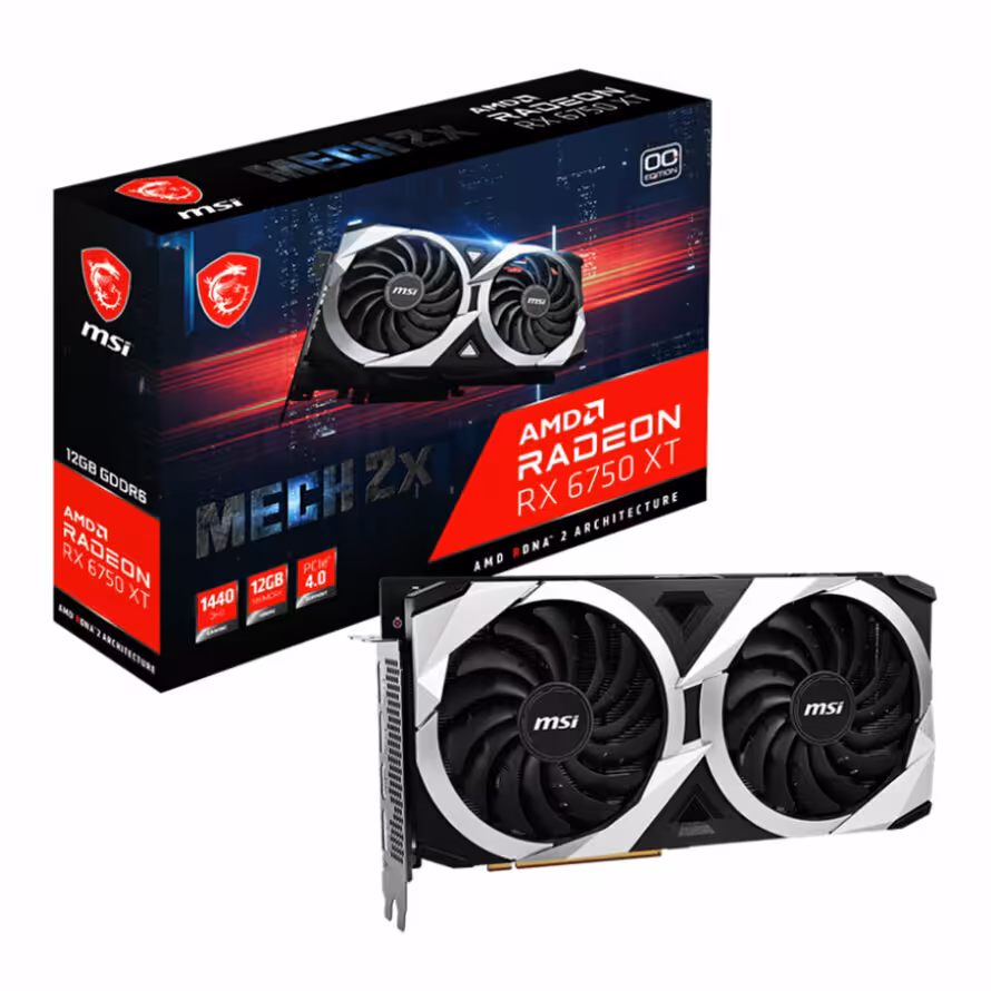 کارت گرافیک ام اس آی Radeon RX 6750 XT MECH 2X 12G OC
