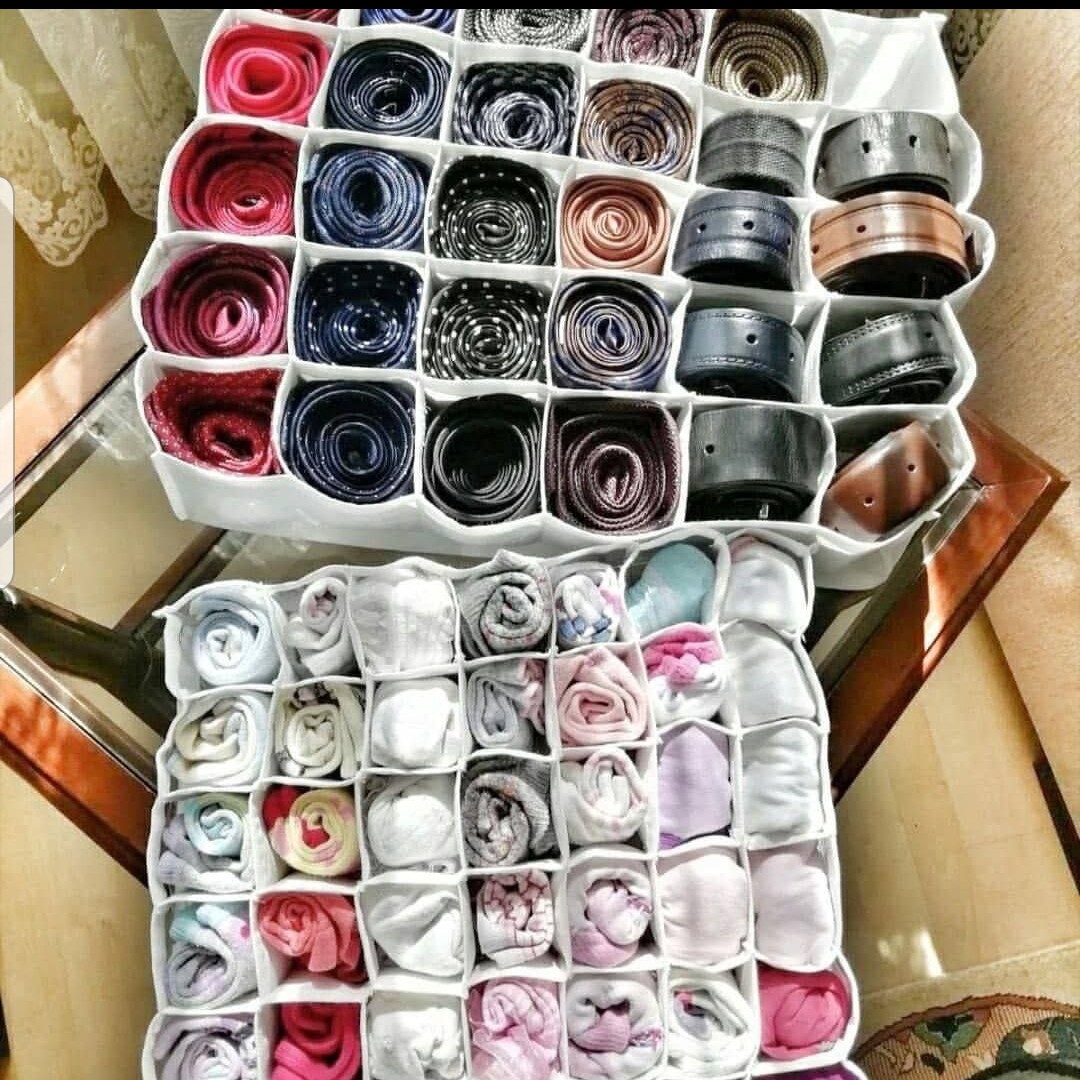 نظم دهنده ارگانایزر 30 خانه لانه زنبوری یا جا جورابی