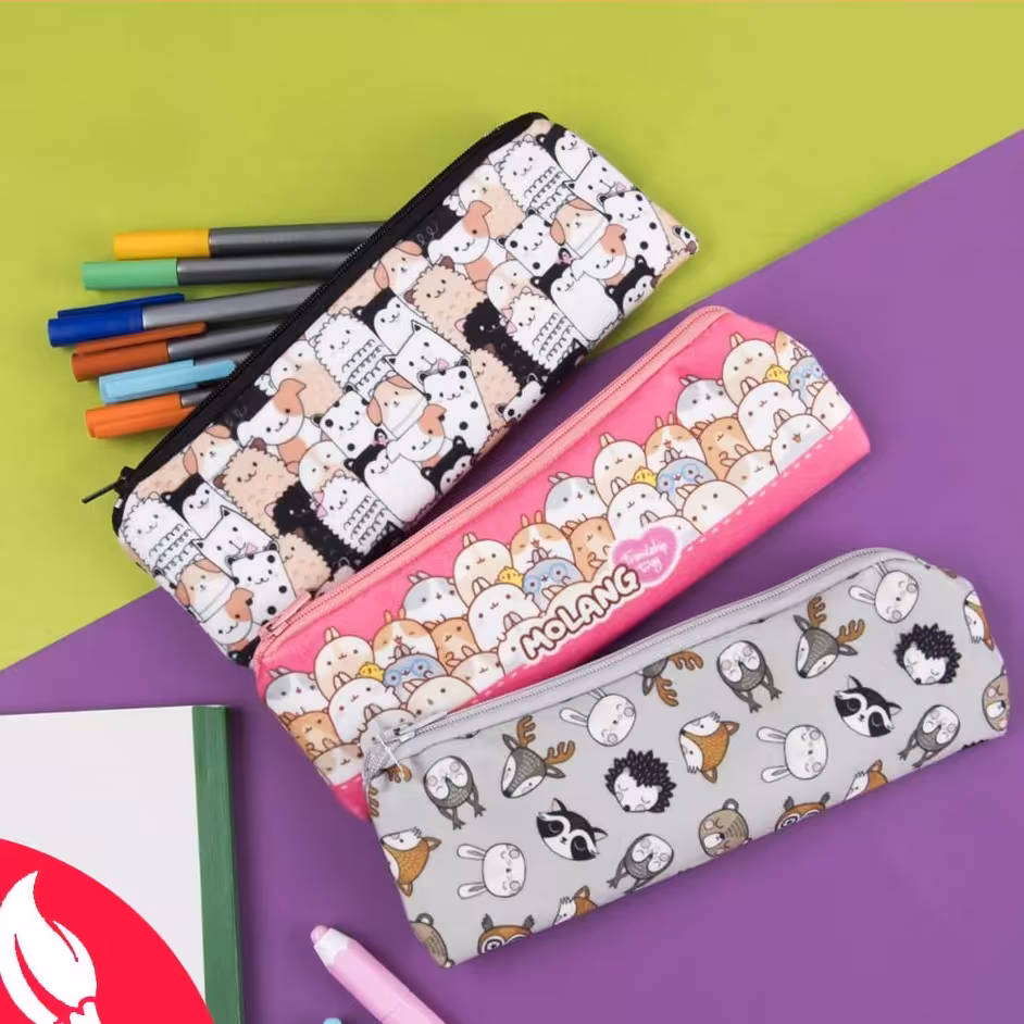 جامدادی تک زیپ مخمل حیوانات