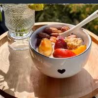 بستنی خوری سرامیکی قلبی با قاشق تکی  