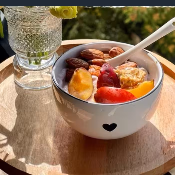 بستنی خوری سرامیکی قلبی با قاشق تکی  