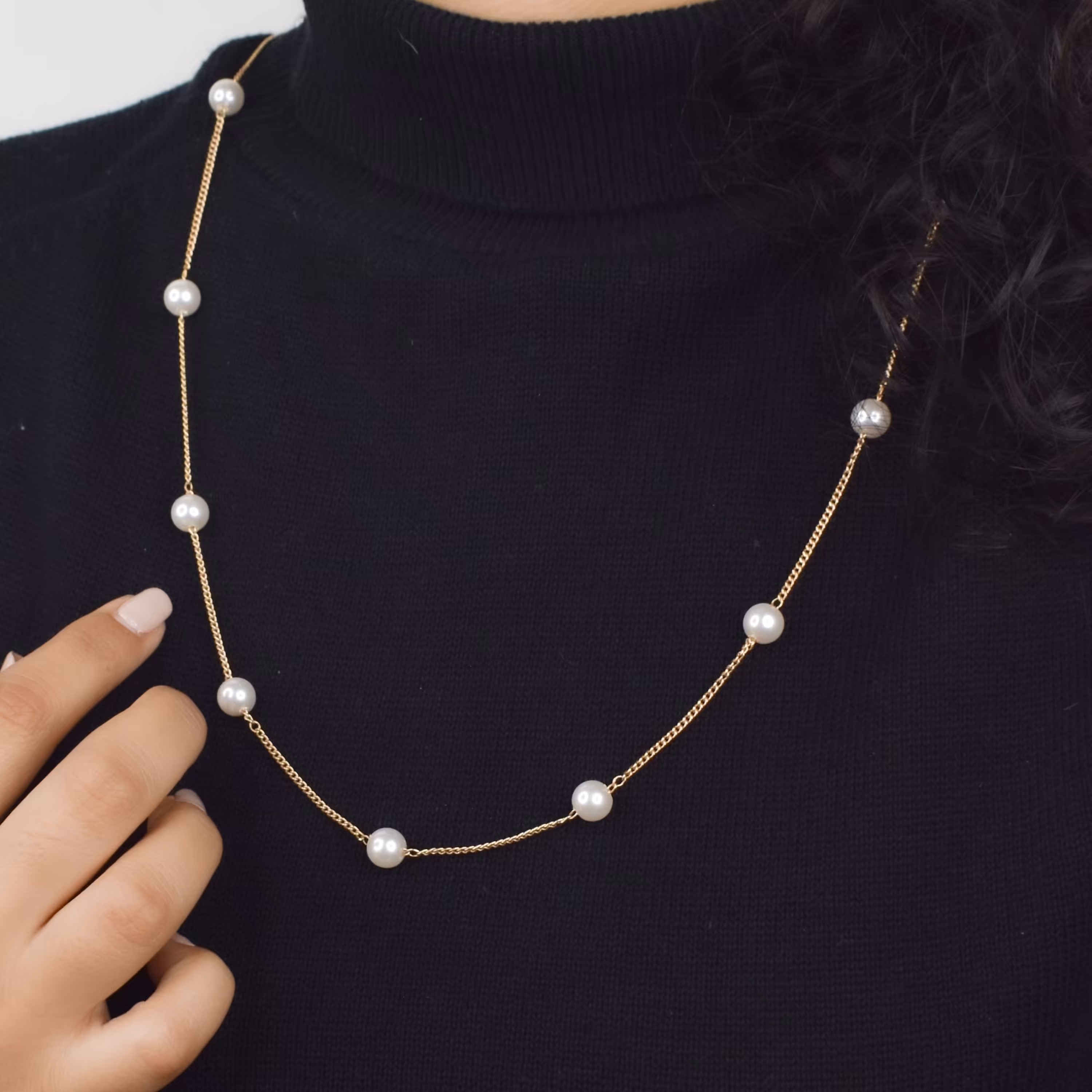 گردنبند زنانه  مرواریدی برند ژوپینگ کد 5693