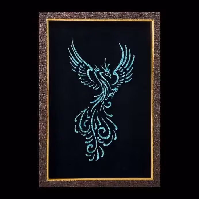 تابلو فیروزه کوب نیشابور طرح ققنوس