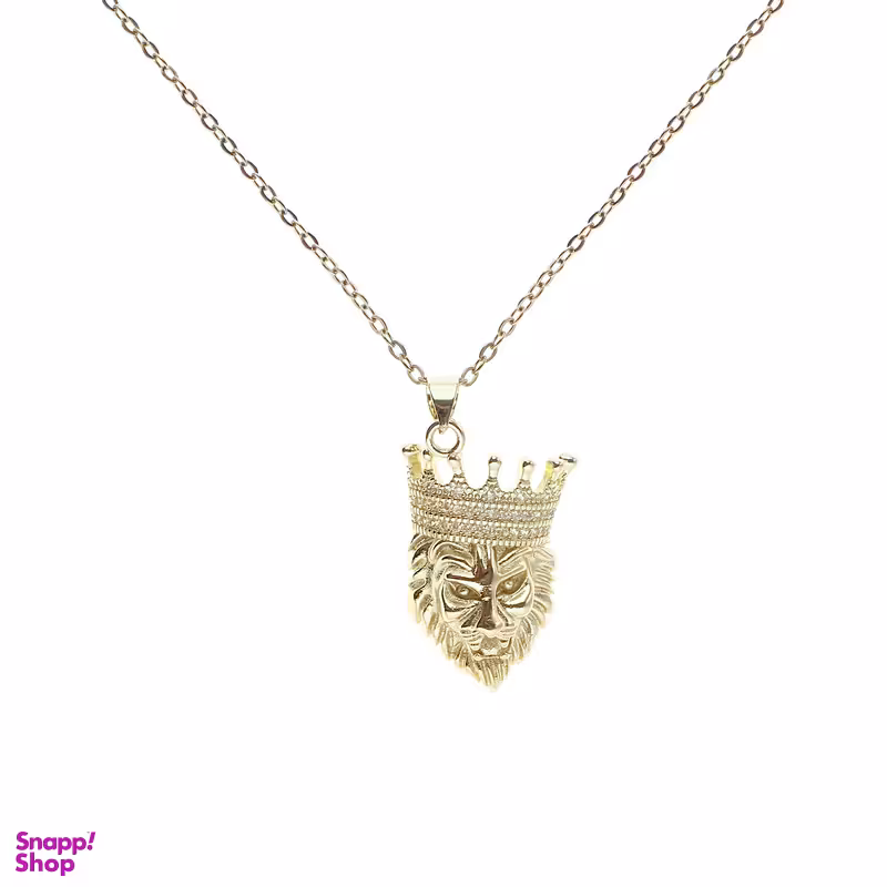 گردنبند مدل شیر نگین دار جواهری کد 54678992