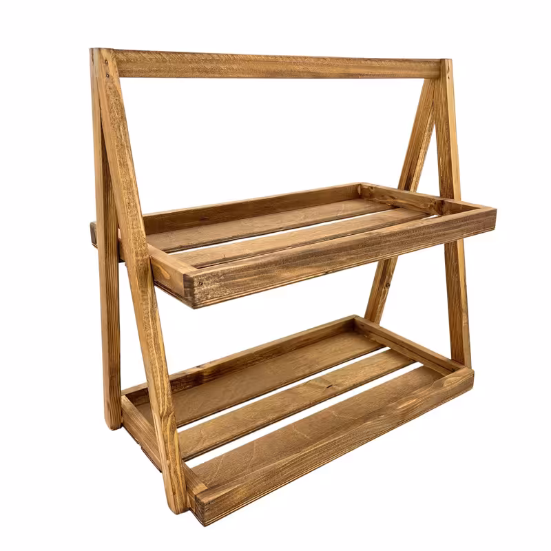 استند جا ادویه ای مدل دو طبقه چوبی کد ST11