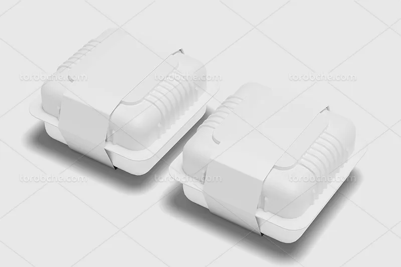 موکاپ بسته بندی کاغذی ظرف غذا | گرافیک با طعم تربچه