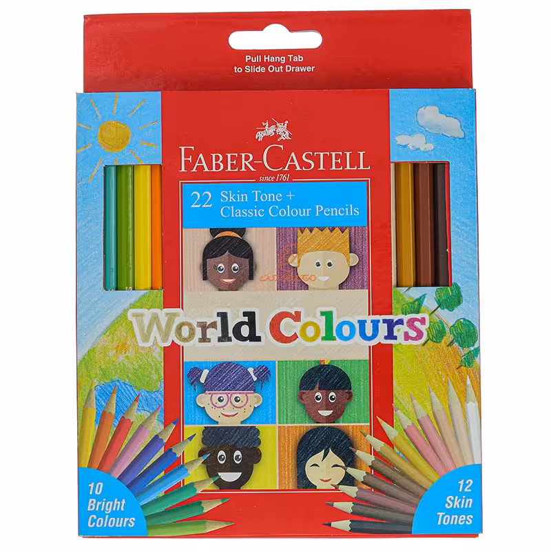 مداد رنگی 22 رنگی (رنگ پوست) جعبه مقوایی فابر کاستل FABERCASTELL