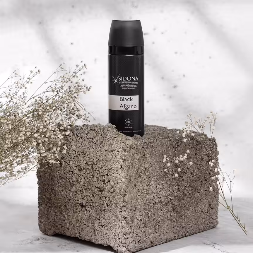 اسپری خوشبو کننده و ضدتعریق بدن رایحه ی بلک افغان مردانه