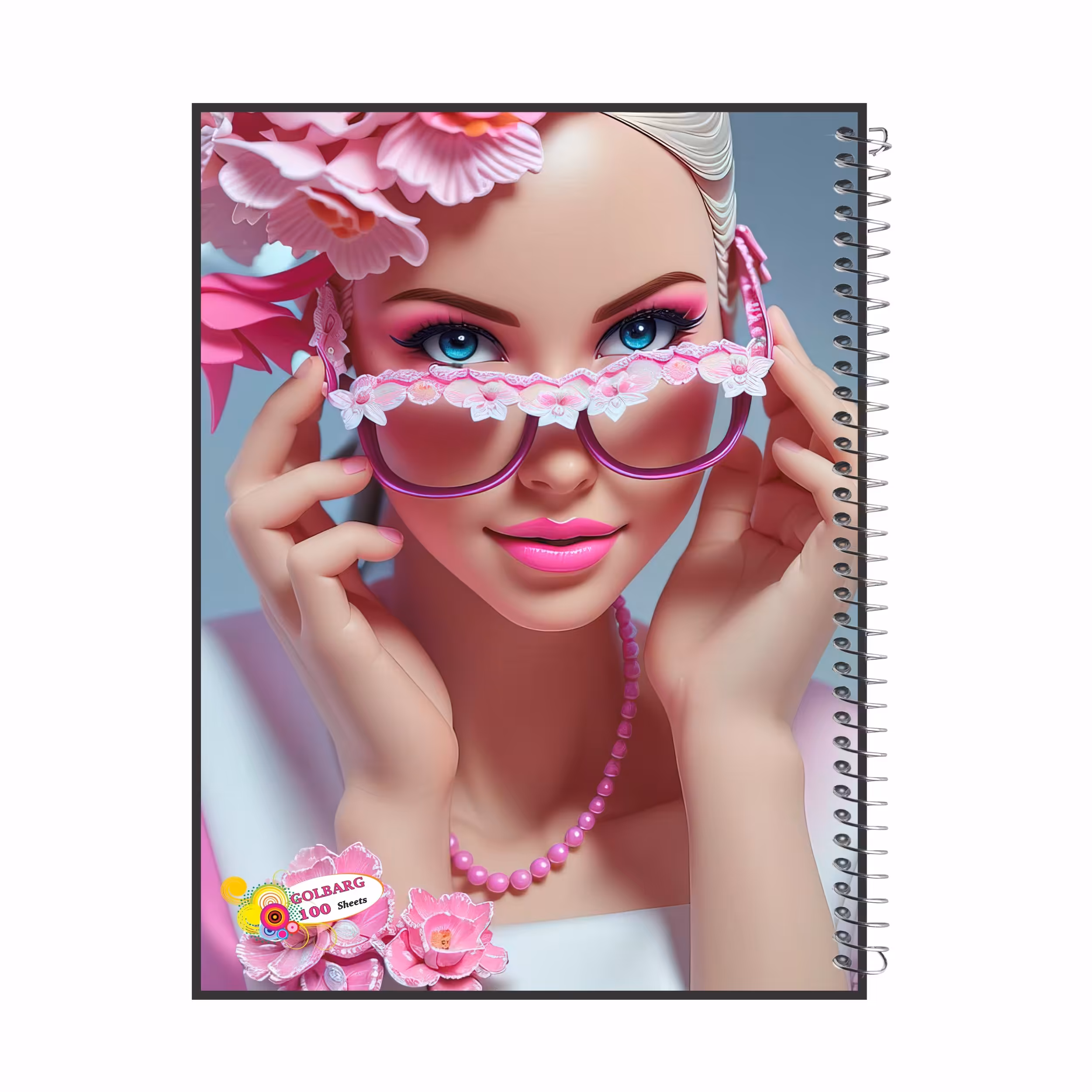 دفتر مشق 100 برگ گلبرگ طرح دخترانه کد 9084