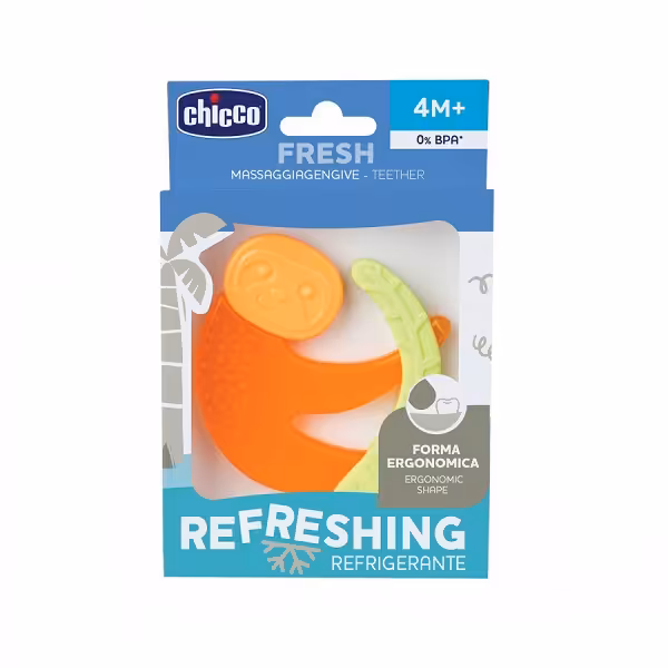 دندان گیر چیکو chicco مدل میمون رنگ نارنجی اورجینال