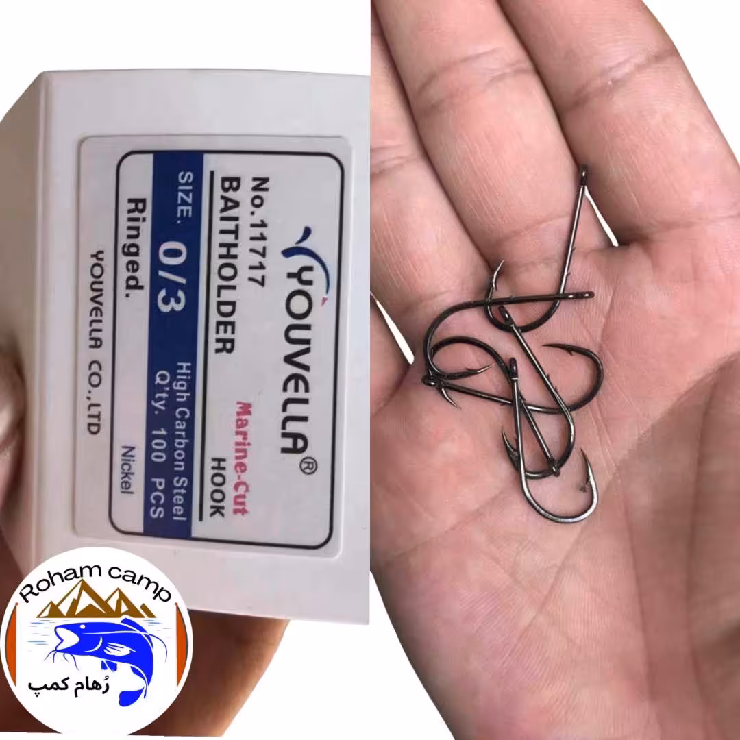 قلاب پایه بلند ماهیگیری سایز 3و4و5 بسته ده عددی