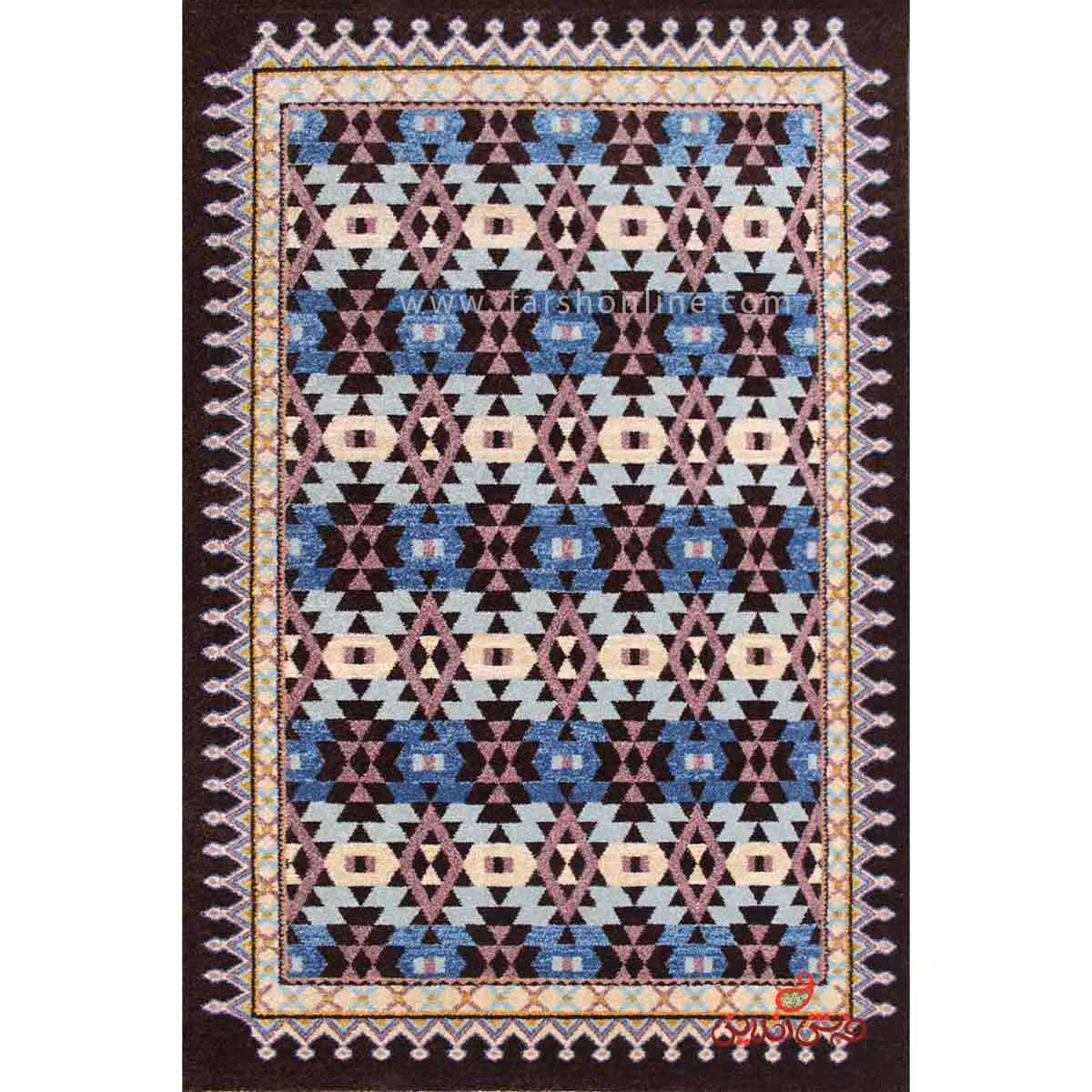 فرش ماشینی  ساوین طرح 7263 قهوه ای