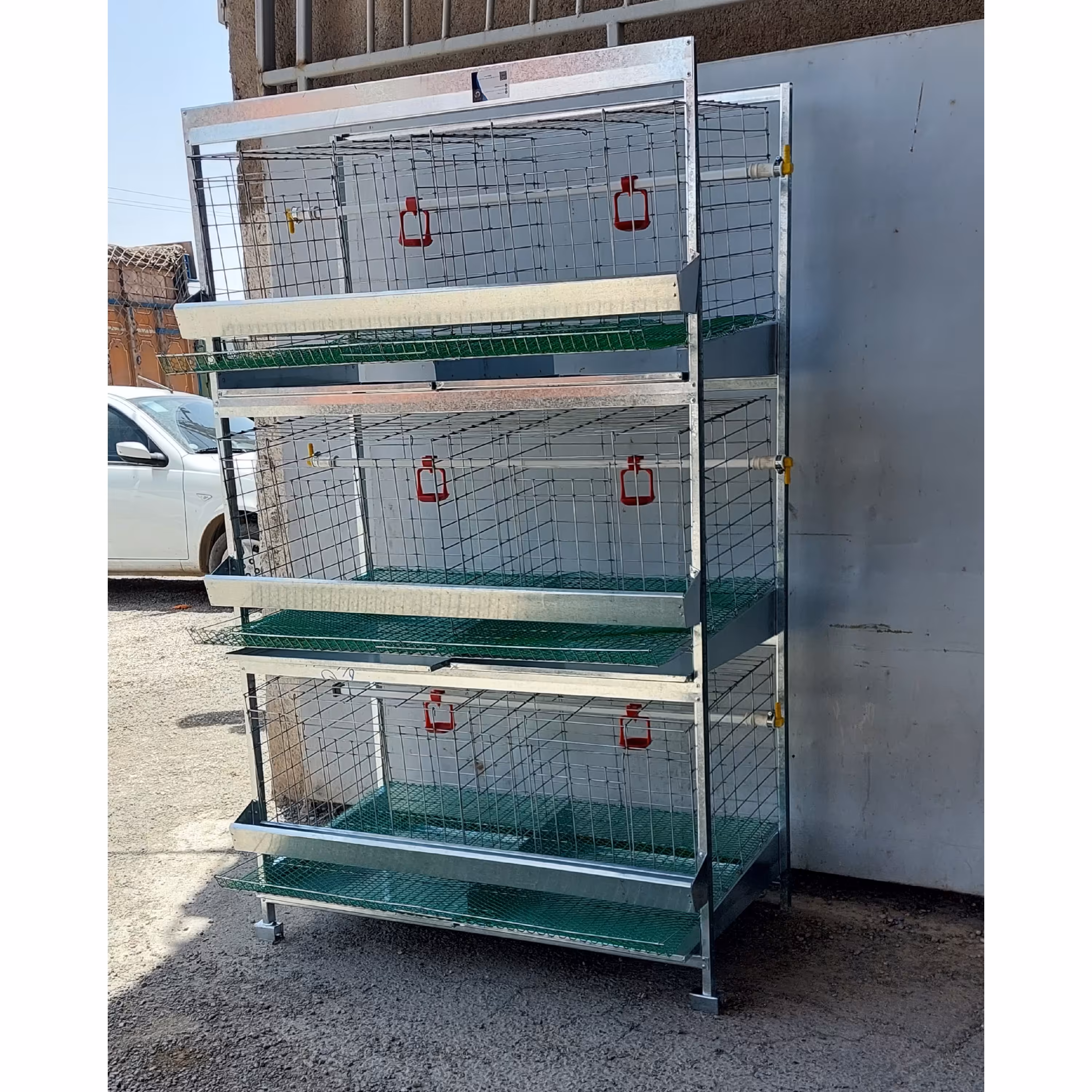 قفس مرغ تزیینی سه طبقه تمام گالوانیزه ارسال باربری پس کرایه