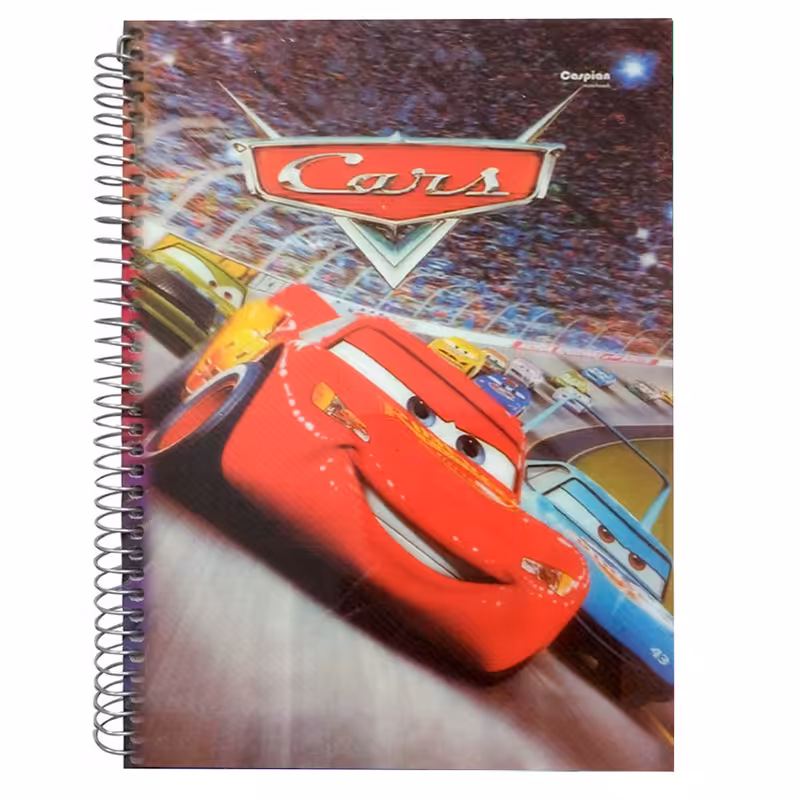 دفتر زبان 50 برگ طرح ماشین ها مدل 4 خط کد 1318