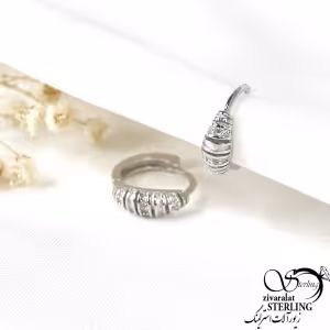 گوشواره نقره طرح صدف با عیار925