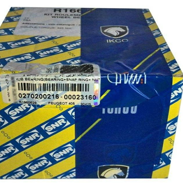 بلبرینگ چرخ جلو پژو 405 SNR فرانسه اورجینال با لیبل ایساکو