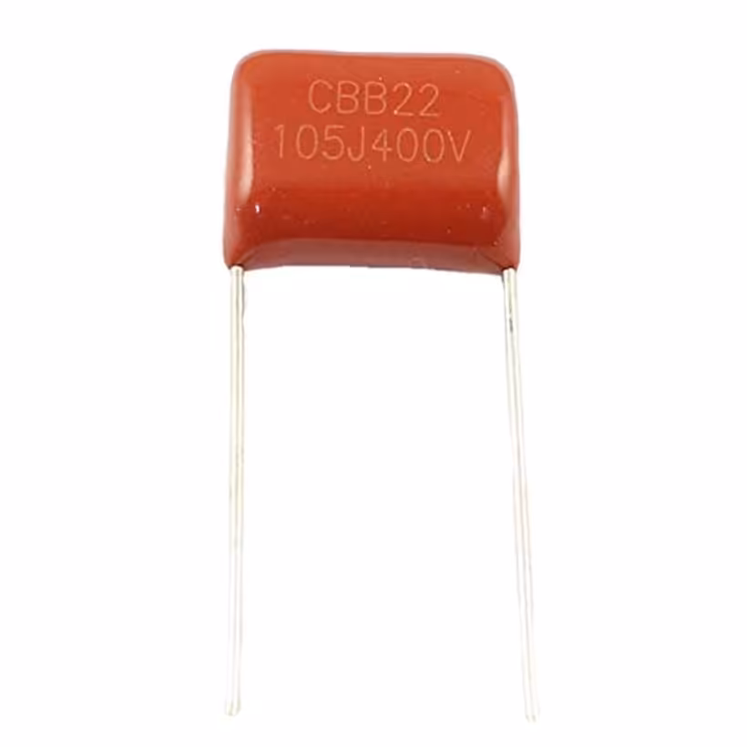 خازن پلی استر   100   400 ولت  CBB22  سری 105 بسته 10 عددی 