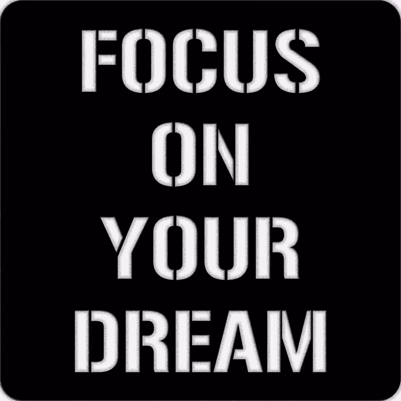استیکر چوبی - دیوارکوب چوبی مدل انگیزشی روی رویاهات تمرکز کن FOCUS ON YOUR DREAM