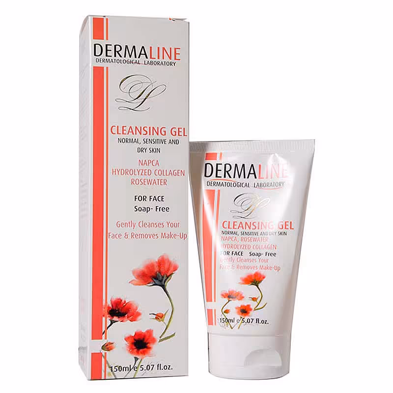 شوینده پوست های خشک و حساس درمالاین | DERMALINE Cleansing Gel | فارموکسین
