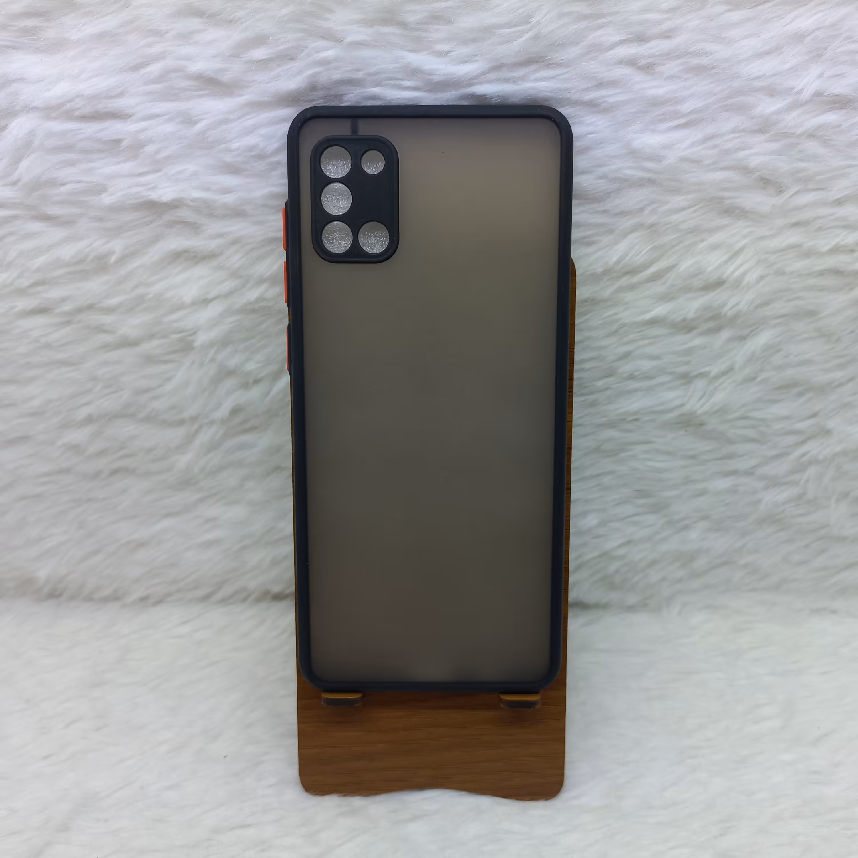 گارد (قاب) گوشی A31 مدل پشت مات محافظ لنزدار رنگ مشکی مناسب گوشی Samsung A31