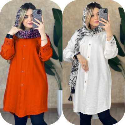 مانتوکرسپو مدل مچ گلدوزی