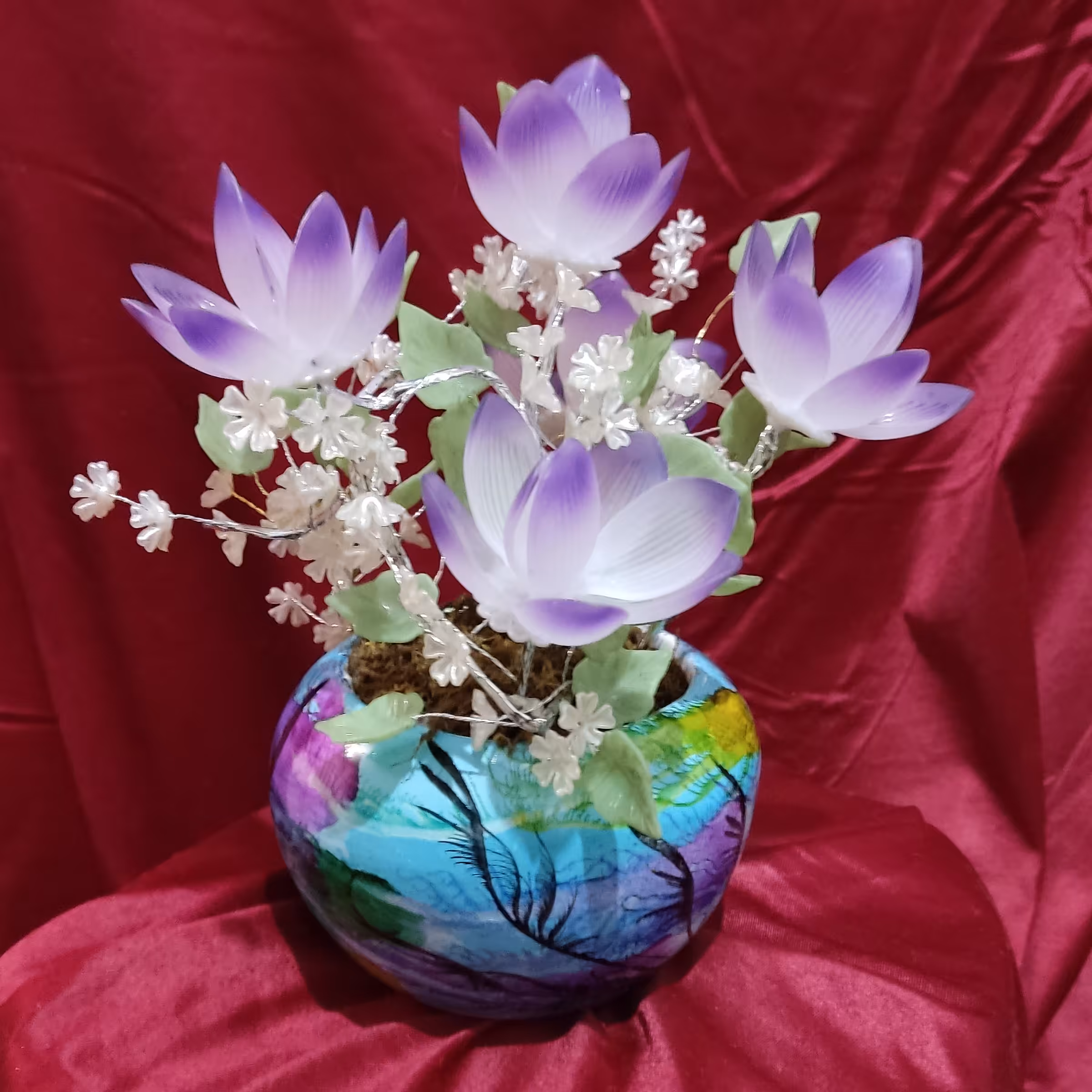 گل کریستال لاله بنفش 