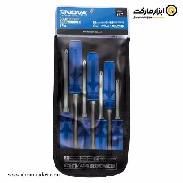 ست پیچ گوشتی ضربه خور نووا 7 عددی مدل 2171