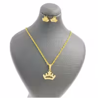 نیم ست استیل طرح تاج ضد حساسیت رنگ ثابت طراحی شیک 