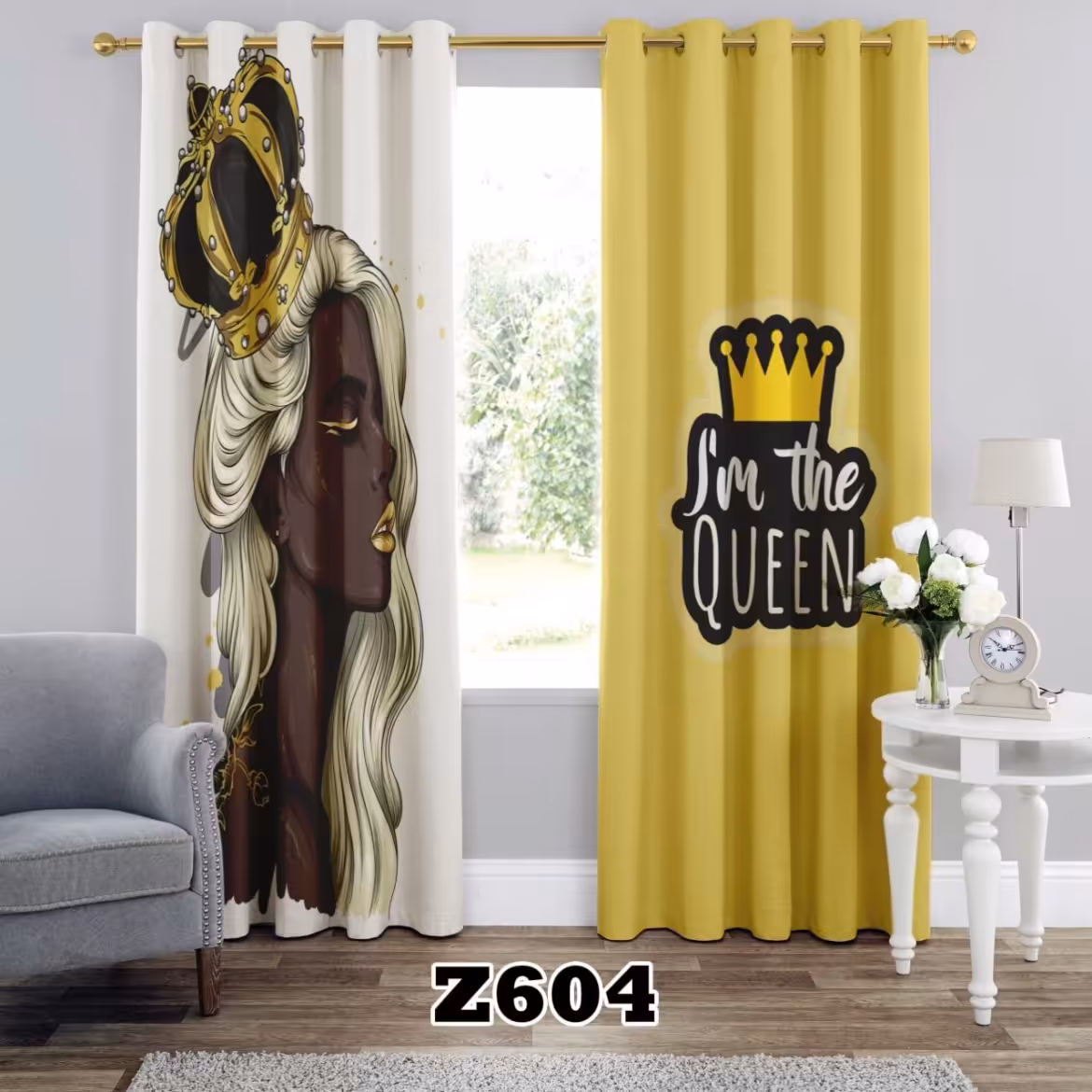 یک عدد پنل پرده اماده طرح چهره z604