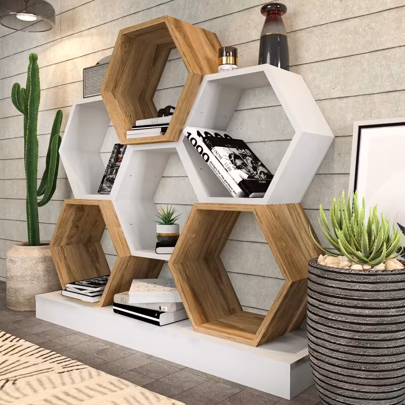 باکس دکوری  برای وسایل تزیینی و کتاب کد 202 جنس mdf