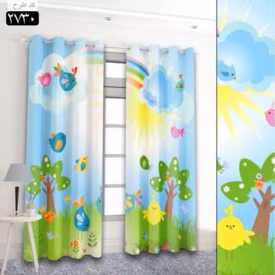 پرده تصویری طرح باغ قشنگ