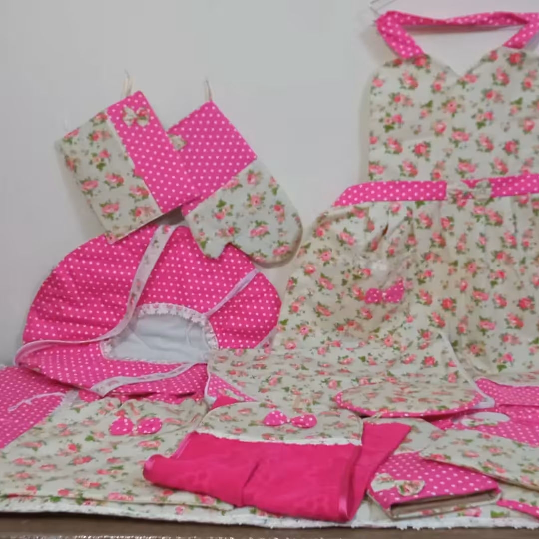 سرویس آشپزخانه پارچه ای 13تیکه ضروری و کار بردی با پارچه ترک و دوختی زیبا 