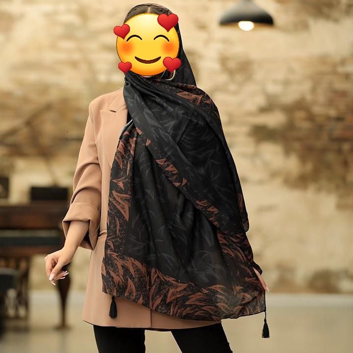 شال ترک نخی منگوله دار مجلسی شیک مدل برگی (قواره 2 در 75)