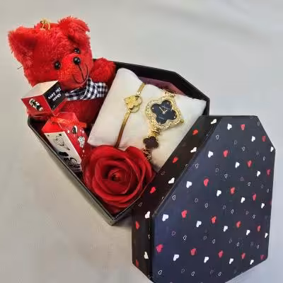 باکس هدیه ساعت و دستبند ( ست کامل )