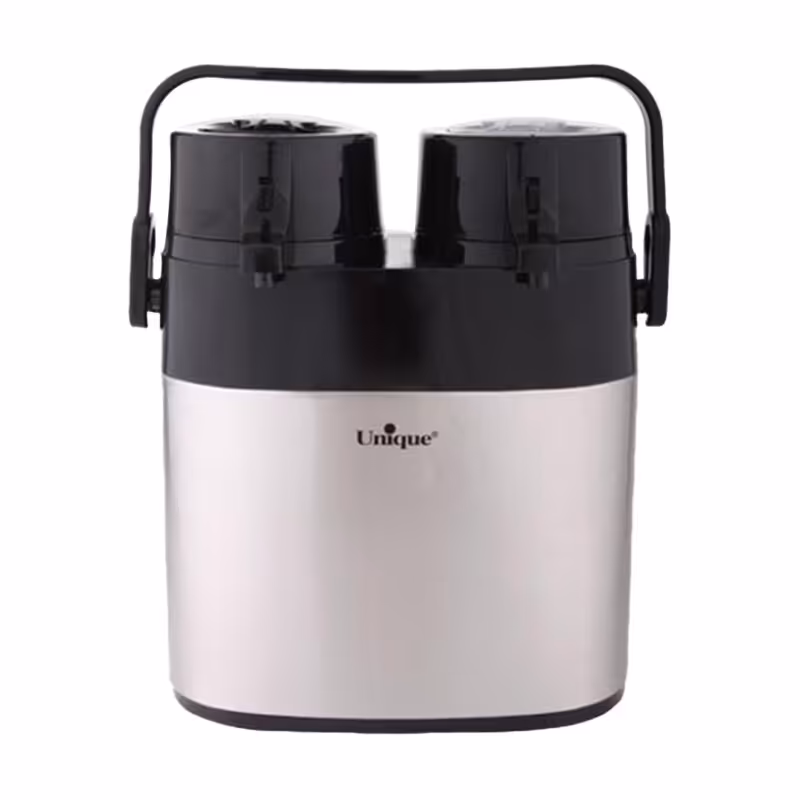 فلاسک دوقلو استیل شیشه دار مدل 9040 یونیک

