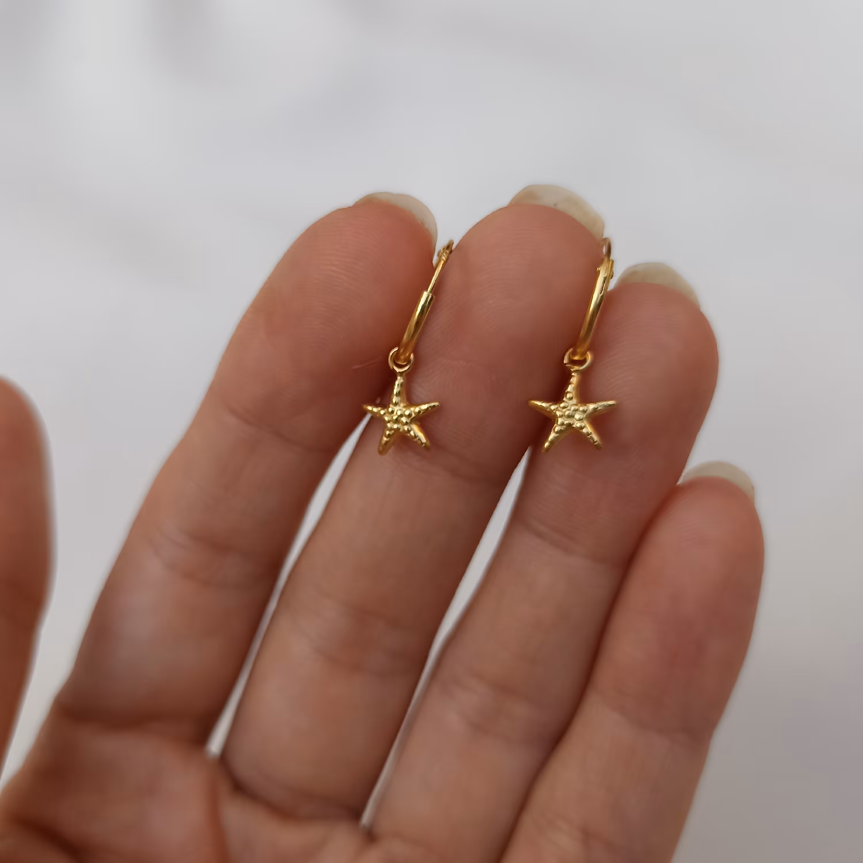 گوشواره نقره 925 ابکاری طلا 